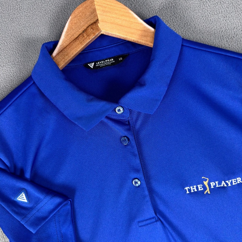 Levelwear Polo Shirt Womens Large Blue Daylight The Players TPC Sawgrass‎ Golf